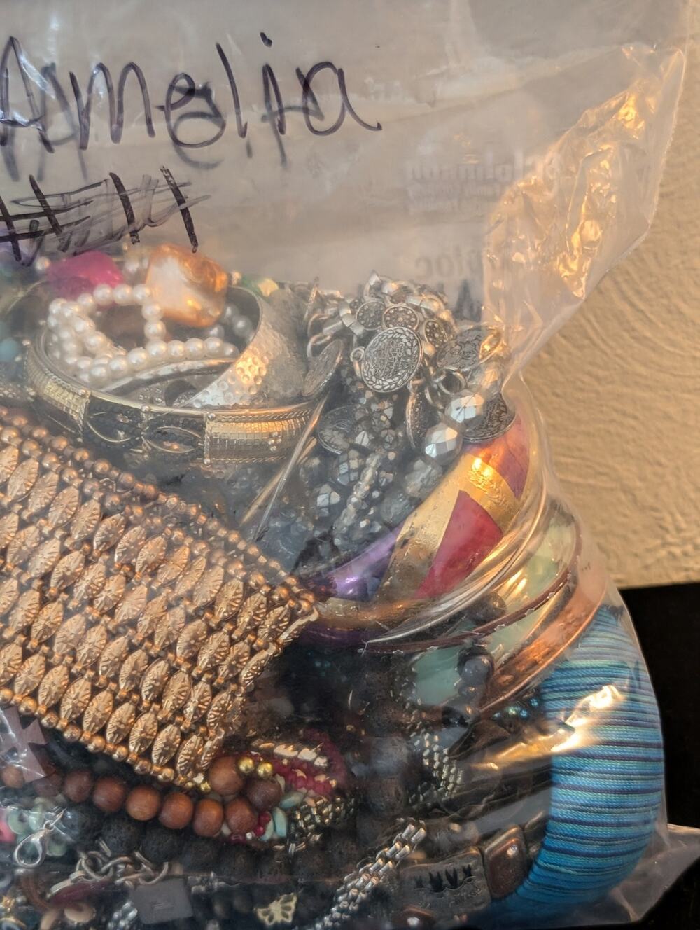 Jewelry Lot Amelia Bracelet Repurpose Bag 4 Plus Lbs Beads/Craft/Repurpose
